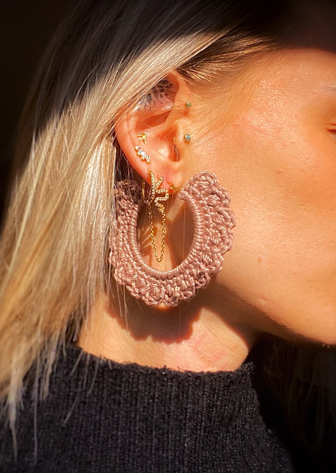 Boucle d'oreilles au crochet